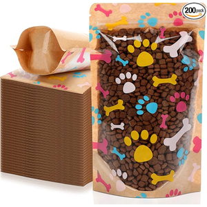 الوقوف في كيس ورق الكرافت الشفاف بسحاب