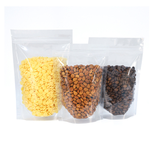 Bolsa com z&iacute;per transparente stand up